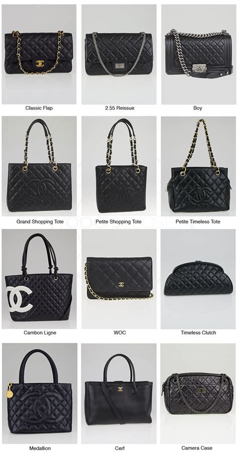 chanel purse names|chanel bag names list.